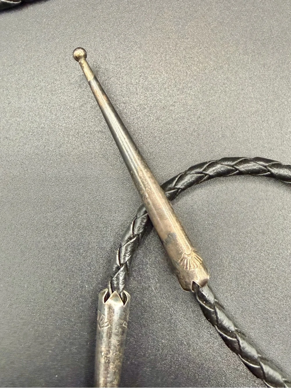Vintage Sterling Silver 925 Native Navajo Turquoise Bear Paw Claw Bolo Tie
